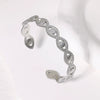 Female Personalized Street Niche Open Bracelet In Titanium Steel And Stainless Steel With Electroplating Treatment