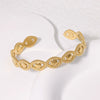 Female Personalized Street Niche Open Bracelet In Titanium Steel And Stainless Steel With Electroplating Treatment