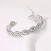 Female Personalized Street Niche Open Bracelet In Titanium Steel And Stainless Steel With Electroplating Treatment