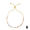 Female Pull Bracelet With Micro Inlaid Color Zircon Devil Eye And Wave Pattern Made Of Copper