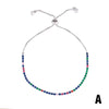 Female Pull Bracelet With Micro Inlaid Color Zircon Devil Eye And Wave Pattern Made Of Copper