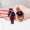 Female Student Alloy Mesh Magnet Watch With Star Pattern And Pointer Display