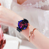 Female Student Alloy Mesh Magnet Watch With Star Pattern And Pointer Display