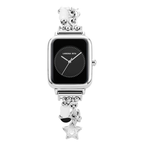 Female Student Casual Waterproof Square Dial Alloy Bracelet Quartz Watch With Stainless Steel Buckle And Mineral Reinforced Glass Mirror