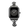Female Student Casual Waterproof Square Dial Alloy Bracelet Quartz Watch With Stainless Steel Buckle And Mineral Reinforced Glass Mirror