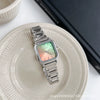 Female Student Fashion Square Alloy Case Steel Band Watch