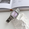 Female Student Fashion Square Alloy Case Steel Band Watch