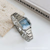 Female Student Fashion Square Alloy Case Steel Band Watch
