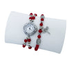 Female Student Fashionable Quartz Watch With Alloy Case Plastic Strap And Round Dial