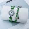 Female Student Fashionable Quartz Watch With Alloy Case Plastic Strap And Round Dial