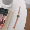 Female Student Leisure Retro Style Alloy Band Quartz Watch With Round Dial
