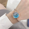 Female Student Leisure Style Alloy Case Ordinary Glass Mirror Bracelet Watch With Gradient Small Dial