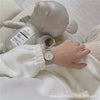 Female Student Leisure Style Alloy Case Plaid Quartz Watch