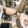 Female Student Mori Style Alloy Case Imitation Leather Strap Round Dial Quartz Watch