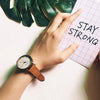 Female Student Mori Style Alloy Case Imitation Leather Strap Round Dial Quartz Watch