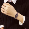 Female Student Retro Round Alloy Case Stainless Steel Band Quartz Watch