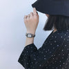 Female Student Square Alloy Bracelet Watch With Printed Logo Simple Cold Style Allmatch Chain Leisure Design