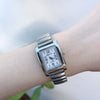 Female Student Square Alloy Bracelet Watch With Printed Logo Simple Cold Style Allmatch Chain Leisure Design