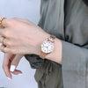 Female Students' Simple Fashion Watch With Alloy Case Stainless Steel Band And Round Dial