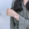 Female Students' Simple Fashion Watch With Alloy Case Stainless Steel Band And Round Dial