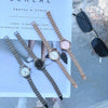 Female Students' Simple Fashion Watch With Alloy Case Stainless Steel Band And Round Dial