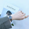 Female Students' Simple Fashion Watch With Alloy Case Stainless Steel Band And Round Dial