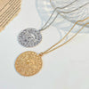 Festival Element Skull Necklace With Aztec Gold Coin Chain Alloy Material Geometric Styling Electroplating Treatment