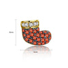 Festive Bootshaped Copper Earrings With Colorful Zircon Accents For Women Creative Statement Ear Jewelry