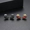Festive Bootshaped Copper Earrings With Colorful Zircon Accents For Women Creative Statement Ear Jewelry