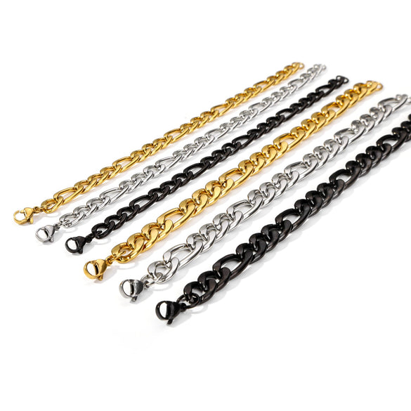Figaro Bracelet Stainless Steel Geometric 18K Electroplated Unisex