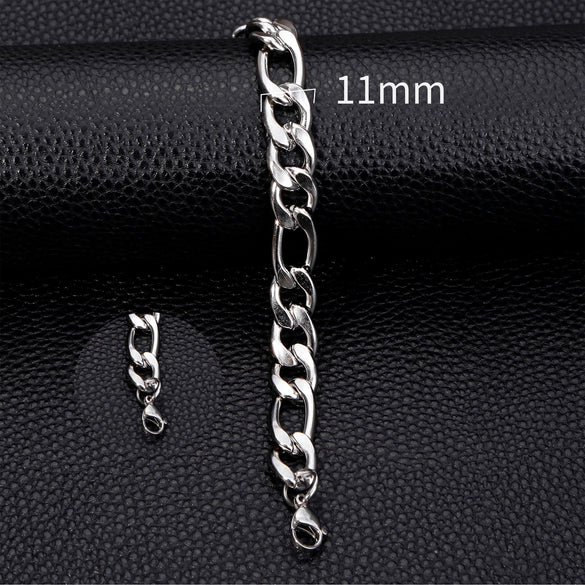 Figaro Bracelet Stainless Steel Geometric 18K Electroplated Unisex