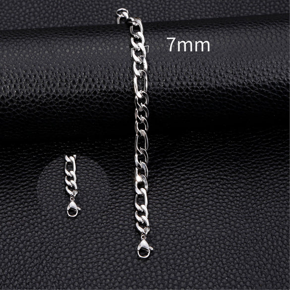 Figaro Bracelet Stainless Steel Geometric 18K Electroplated Unisex