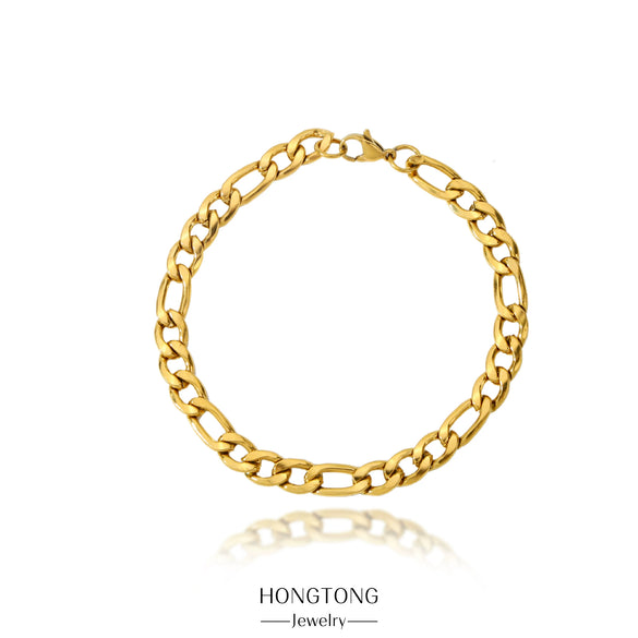 Figaro Bracelet Stainless Steel Geometric 18K Electroplated Unisex