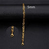 Figaro Bracelet Stainless Steel Geometric 18K Electroplated Unisex