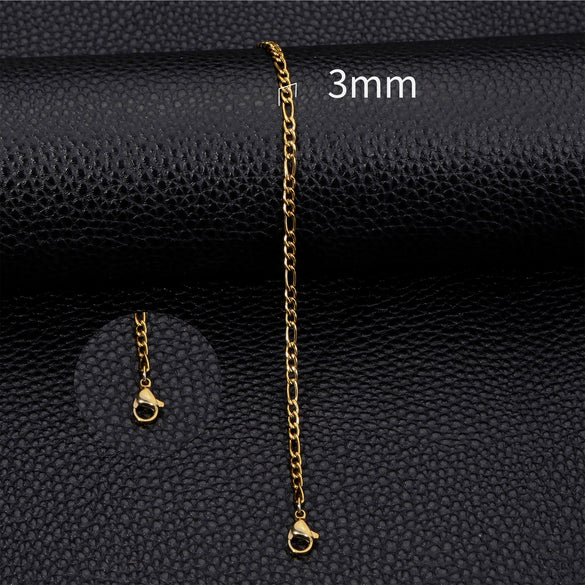 Figaro Bracelet Stainless Steel Geometric 18K Electroplated Unisex