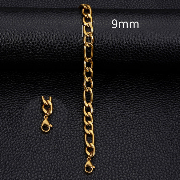 Figaro Bracelet Stainless Steel Geometric 18K Electroplated Unisex