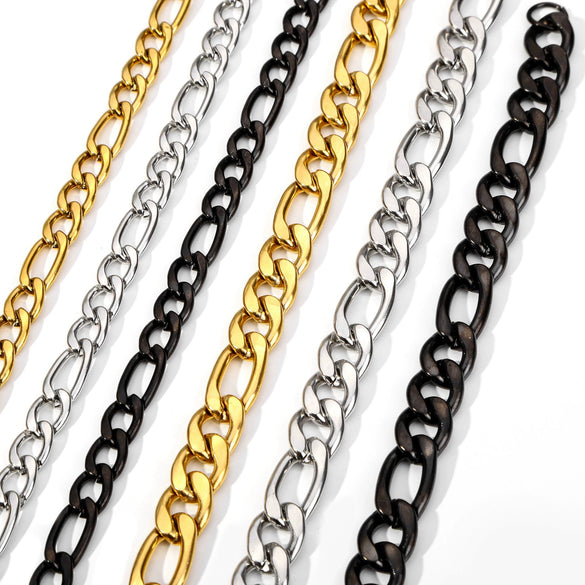 Figaro Bracelet Stainless Steel Geometric 18K Electroplated Unisex