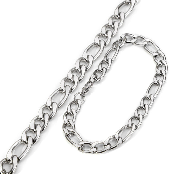 Figaro Bracelet Stainless Steel Geometric 18K Electroplated Unisex