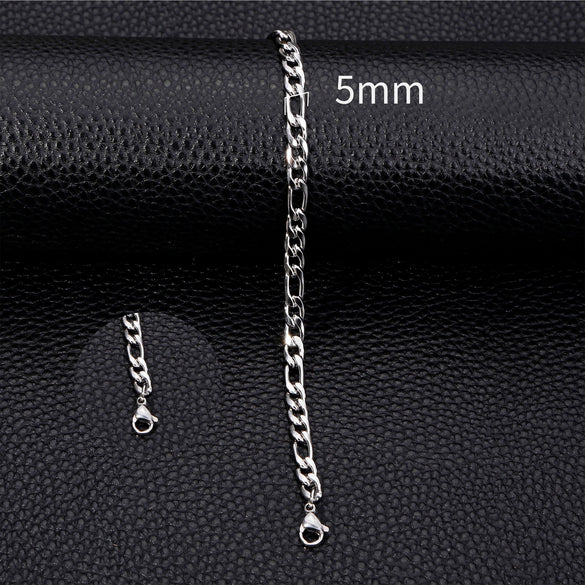 Figaro Bracelet Stainless Steel Geometric 18K Electroplated Unisex