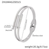 Fine Polished Multilayered Stainless Steel Bracelet With 18K Real Gold Nonfading Electroplated Mud Diamond Fashionable Geometry Style