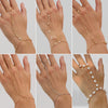 Finger Bracelet Hand Back Chain Imitation Pearl Geometric Handmade