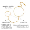 Finger Chain Bracelet Stainless Steel Inlaid With Zircon Geometric Elegant High End Jewelry Electroplating Does Not Fade