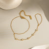 Finger Chain Bracelet Stainless Steel Inlaid With Zircon Geometric Elegant High End Jewelry Electroplating Does Not Fade