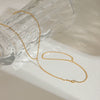 Finger Chain Foot Chain Titanium Steel 18K Gold Geometric Style For Women
