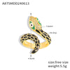 Finger Ring Hiphop Style Snake Copper Geometric Electroplating