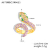 Finger Ring Hiphop Style Snake Copper Geometric Electroplating