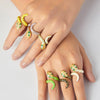 Finger Ring Hiphop Style Snake Copper Geometric Electroplating