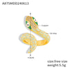 Finger Ring Hiphop Style Snake Copper Geometric Electroplating