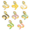 Finger Ring Hiphop Style Snake Copper Geometric Electroplating