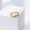 Finger Ring S925 Sterling Silver Ushape Inlaid Zircon